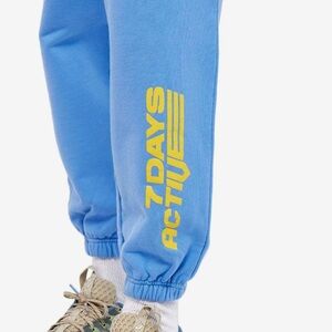 7 Days Active Women's Monday Sweat Pant in Ultra Marine Blue Size Large